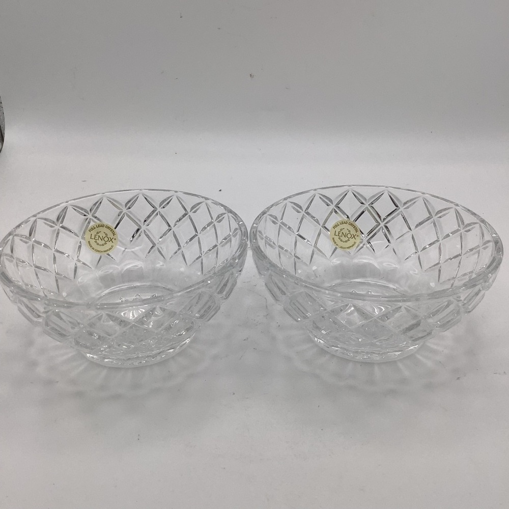 Two Lenox Lead Crystal Clear Bowls